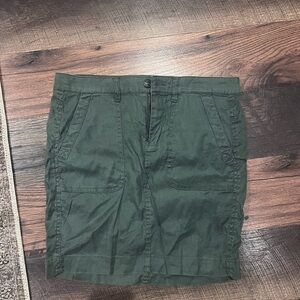 Green Casual Skirt